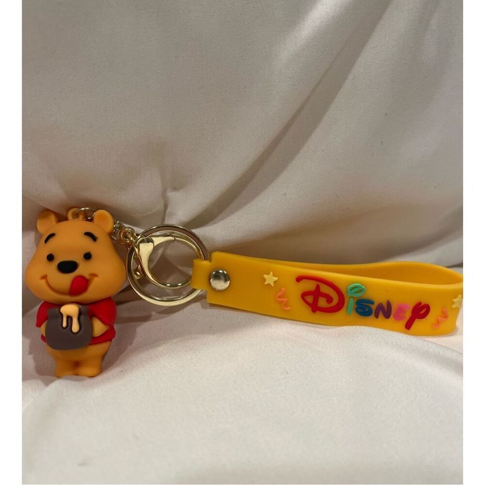 Disney Piglet & Pooh Figure Wrist Keychain Keyring Bag charm NEW 2 piece set! - Picture 7 of 7